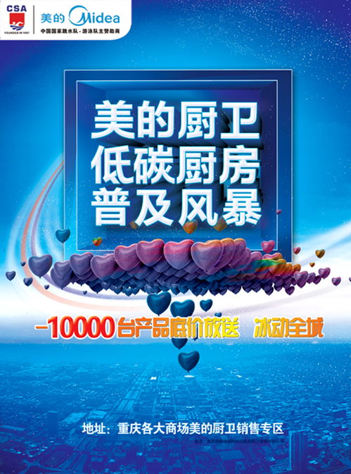 美的厨卫厨房广告设计模板 智享生活，悦动厨房